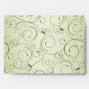 5x7 Envelope Option 3 Green Apple Swirls Fruit