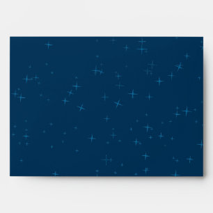 5x7  Envelope Option 4 Blue Stars and Snowflakes
