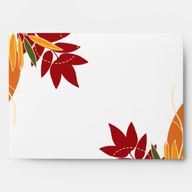 5x7  Envelope Option 4 Fall Foliage Leaves (Front)