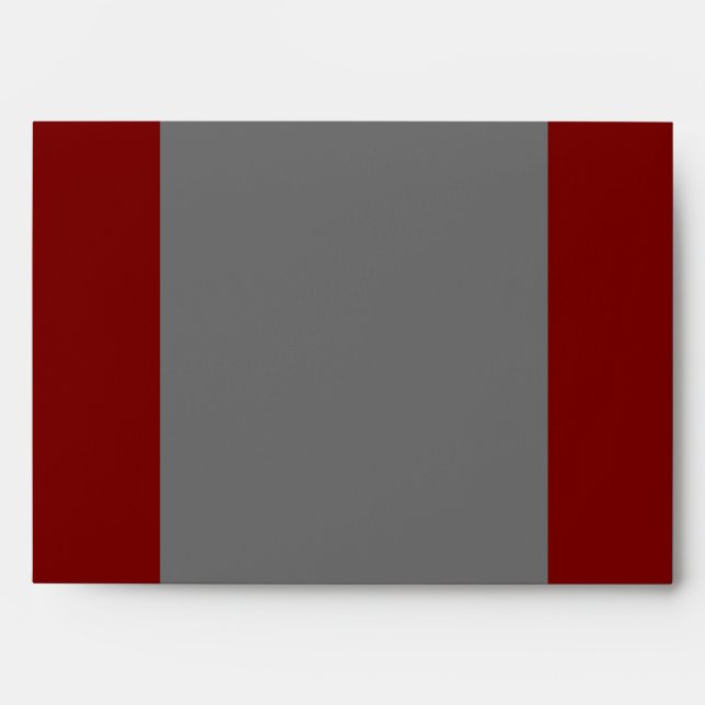 5x7  Envelope Option 4 Peacock Red Black White (Front)