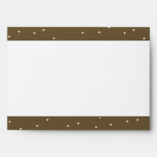 5x7  Envelope Option 5 Birds on Brown Polka Dot