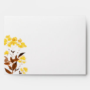 5x7  Envelope Option 5 Mustard Yellow Poppy Flower