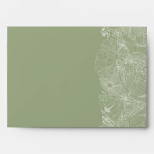 5x7 Envelope Vintage Floral Antique Victorian Aged