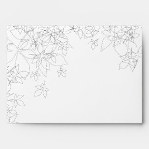 5x7 Enveloppe Automne Floral Automne Gris Gris Gun