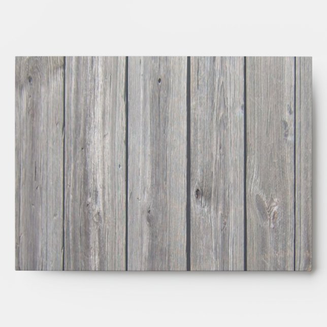 5x7 Enveloppe bois à l'extérieur dentelle blanche  (Devant)