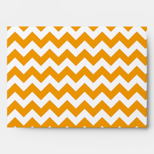 5x7 Enveloppe Chevron jaune à l'extérieur gris à l (Devant)