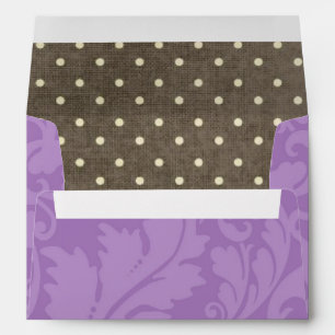 5x7 Enveloppe Lace Brown en dentelle pourpre