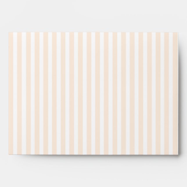 5x7 Enveloppe Option 1 Inséparables Peach Stripes (Devant)