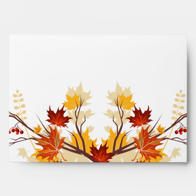 5x7 Enveloppe Option 2 Automne Feuilles (Devant)