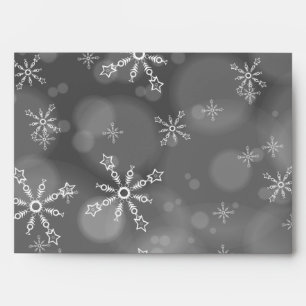 5x7 Enveloppe Option 2 Snowflakes gris