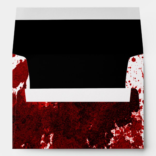 5x7 Enveloppe Splatter de sang Vampire gothique (Dos (Bas))