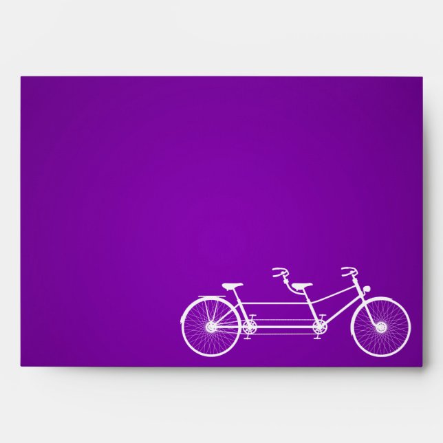 5x7 Enveloppe Whimsical Purple Double Vélo (Devant)