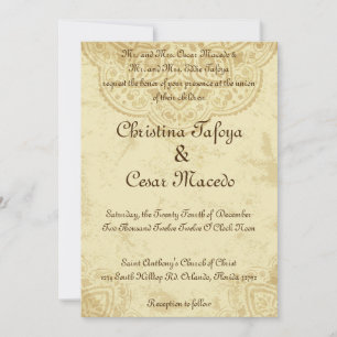 5x7 Faire-part de mariage indien Doyle