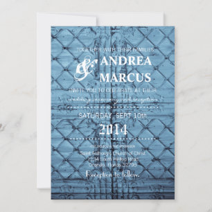 5x7 Faire-part de mariage Panneau Rustique Couverc