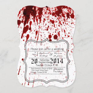 5x7 Faire-part de mariage Splatz Vampire Goth
