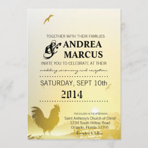 5x7 Faire-part de mariage Sunny Morning Country
