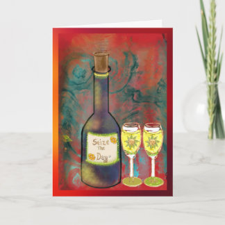 5X7 Folded Blank Card-Seize The Day! Card