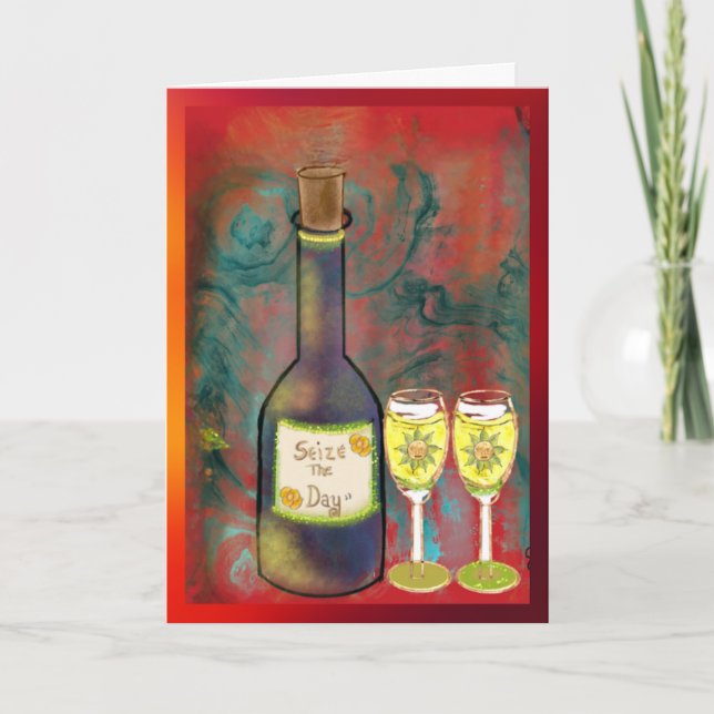 5X7 Folded Blank Card-Seize The Day! Card (Front)