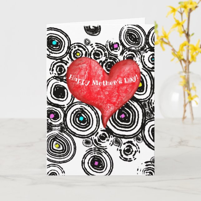 5x7 Fun and Funky Mother’s Day Card (Yellow Flower)
