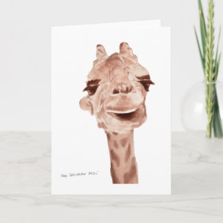 5x7 giraffe card