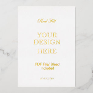 5x7" Gold Foil Invitation Card Printing