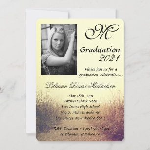 5x7 Graduation Part Invitation Sunrise Pathway Wal