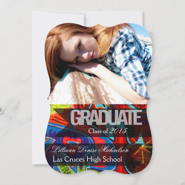 5x7 Graffiti Peinture Faire-part principal (Devant)