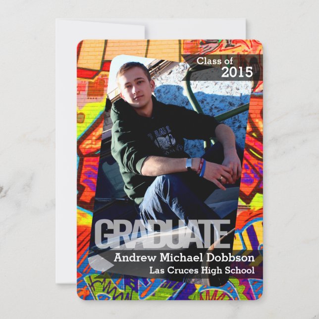 5x7 Graffiti Peinture Faire-part principal (Devant)