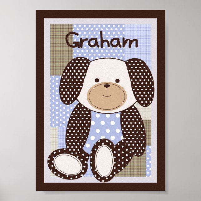 5x7 "Graham" Graham Crackers Baby Bedding Wall Art (Front)