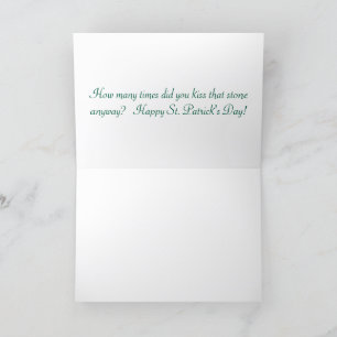 5x7 greeting card. happy st. patrick's day. ir thank you card