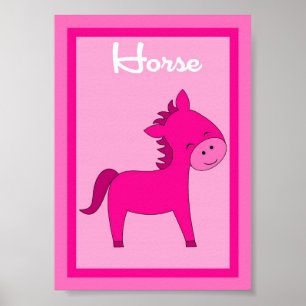 5X7 Horse Barn Yard Girls Wall Art