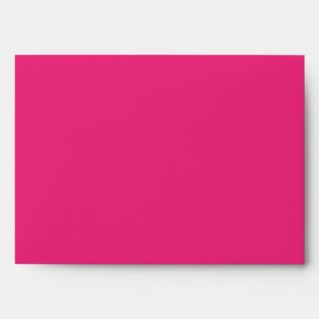 5x7 Hot Pink Outside Stripe Inside Envelope (Front)