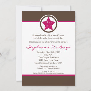 5x7 Hot Rock Star Invitation Baby shower