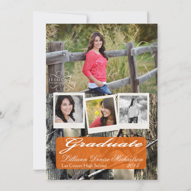 5x7 Hunters Camo Camouflage Wo Senior Announcement (Front)