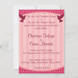 5x7 Inséparables Faire-part de mariage en bandes r