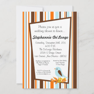 5x7 Invitation au Baby shower animal d'oiseaux for