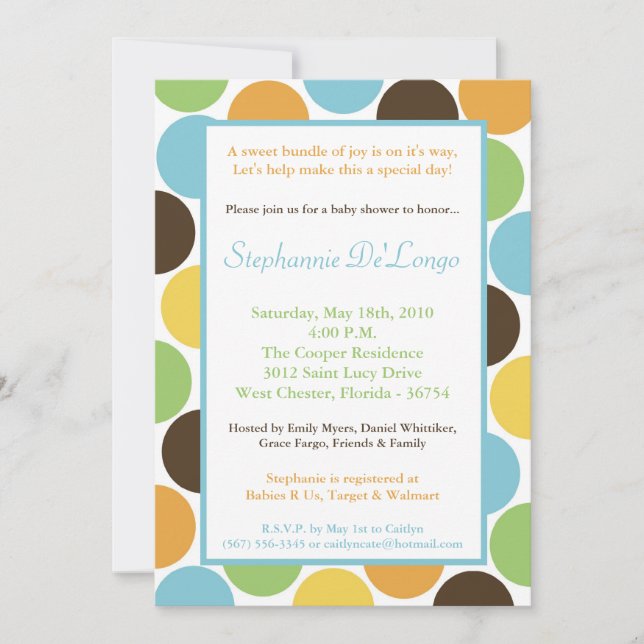5x7 Invitation Baby shower du roi de la Jungle Saf (Devant)