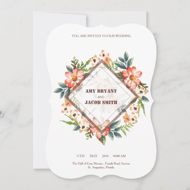 5x7 Invitation Bracket (Front)
