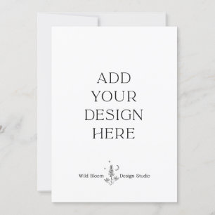 5x7" Invitation Cards Custom Print, Vertical 5x7"