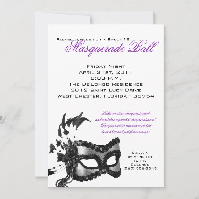 5x7 invitation d'anniversaire de boule de (Devant)
