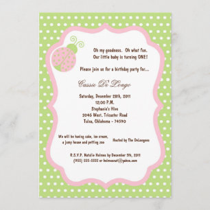 5x7 Invitation de fête d'anniversaire de la dame v