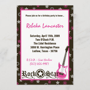 5x7 invitation - invitation d'anniversaire de