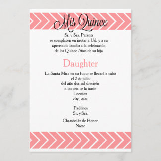 5x7 Invitation -Mis Quince - Spanish Customization