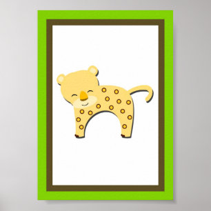 5X7 Jaguar Jungle Animal Wall Art