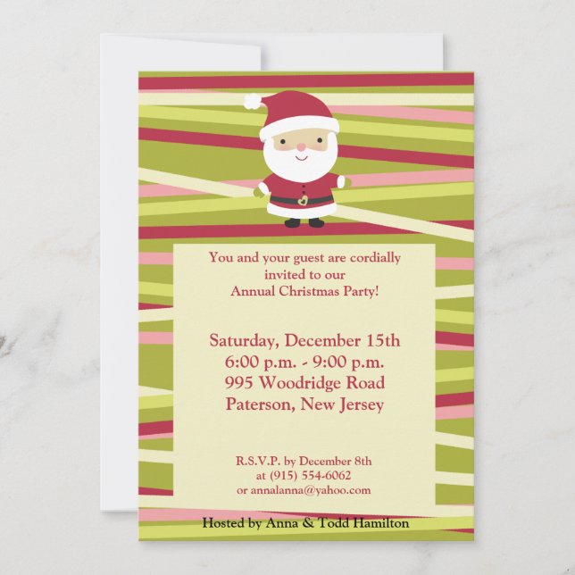 5x7 Jolly St.Nick Invitation (Front)