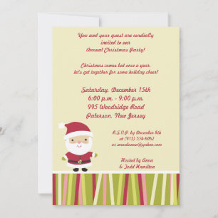 5x7 Jolly St.Nick Invitation