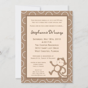 5x7 Jungle Safari Baby shower singe Invitation