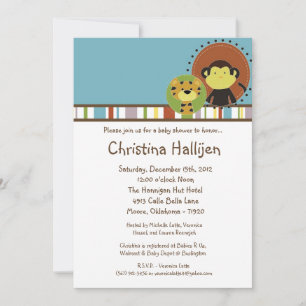 5x7 Jungle Tales Safari Shower Invitation