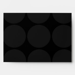 5x7 Large Black Dot Outside White Inside Envelope