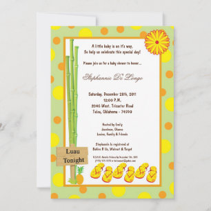 5x7 Luau Baby Shower Invitation